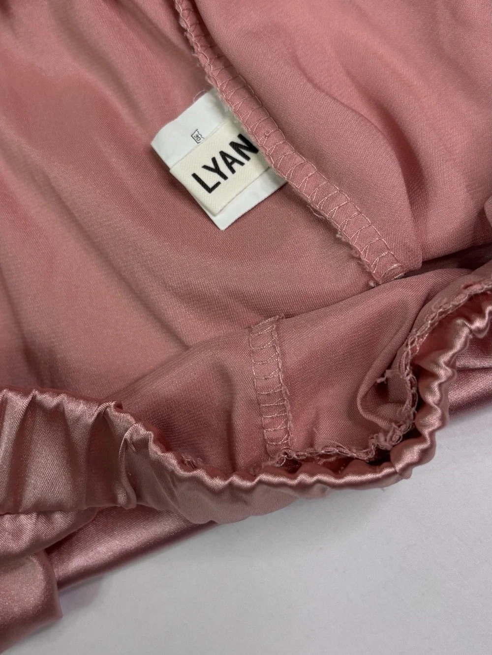 Satin Blush Pink Short Pajama Set - Women Intimates & Sleepwear Sz M